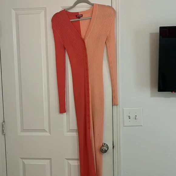 Staud shoko color block ribbed sweater dress - Picture 2 of 3